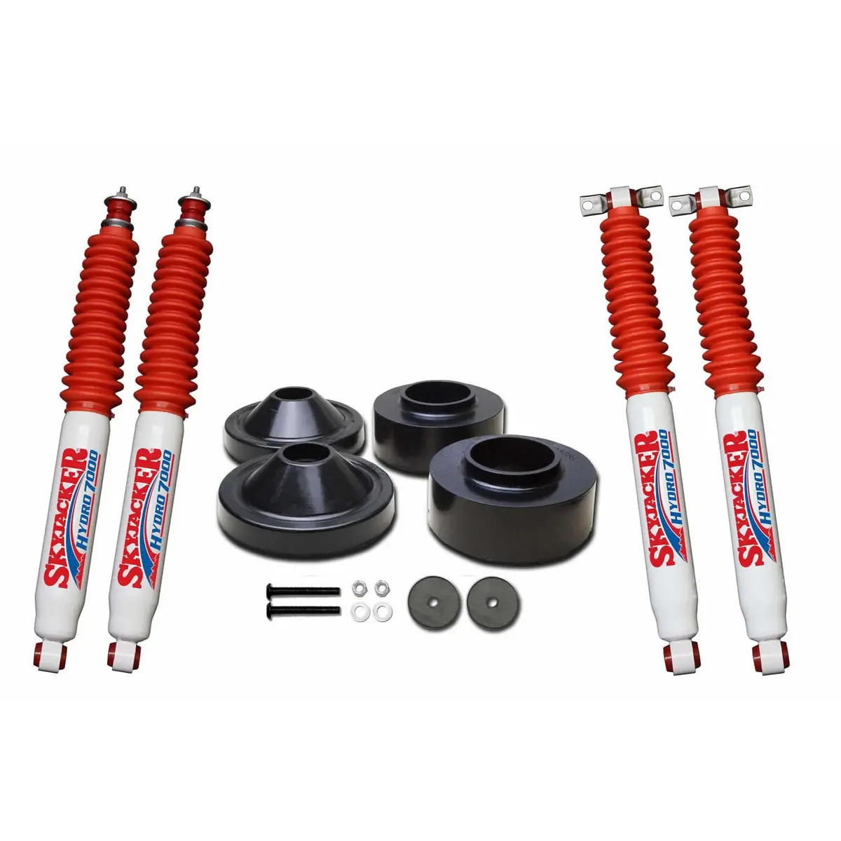 Polyurethane Spacer Leveling Kit 07-18 Wrangler Jk 2 Inch Front Lift 3/4 Inch Rear Lift Incl. 2-Front 70 Shocks Skyjacker 1