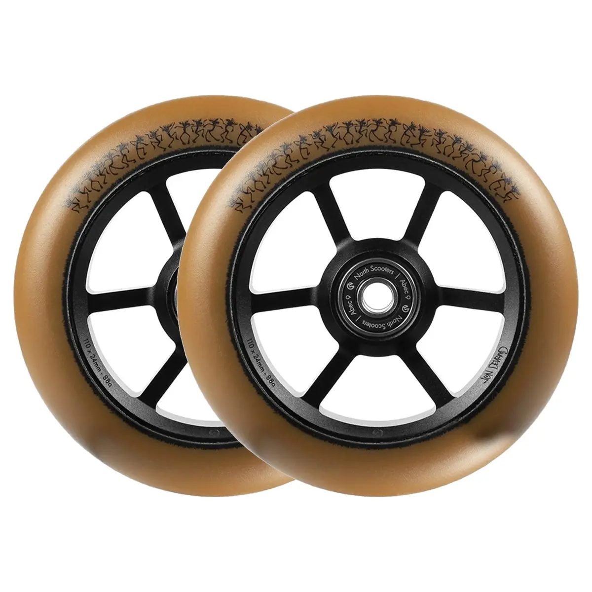 North G4 Pro Scooter Wheel - Jon Devrind - 110Mm - Brown - Pair 1