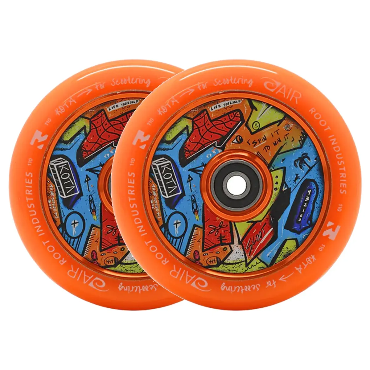 Root X Kota Air Wheels - Limited Edition - 110Mm - Orange - Pair 1