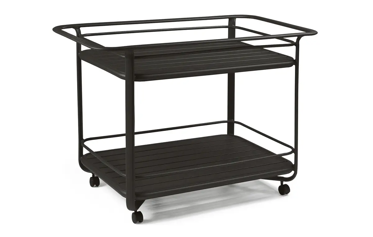 Serving Cart With Extruded Shelves 1