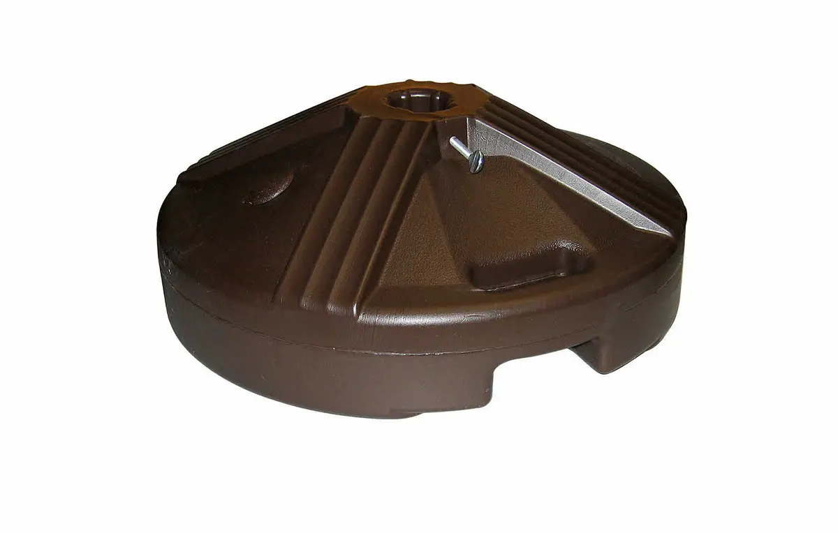Dark Brown Umbrella Base (Polypropylene) - Factory Weighted To 50 Lbs. 1