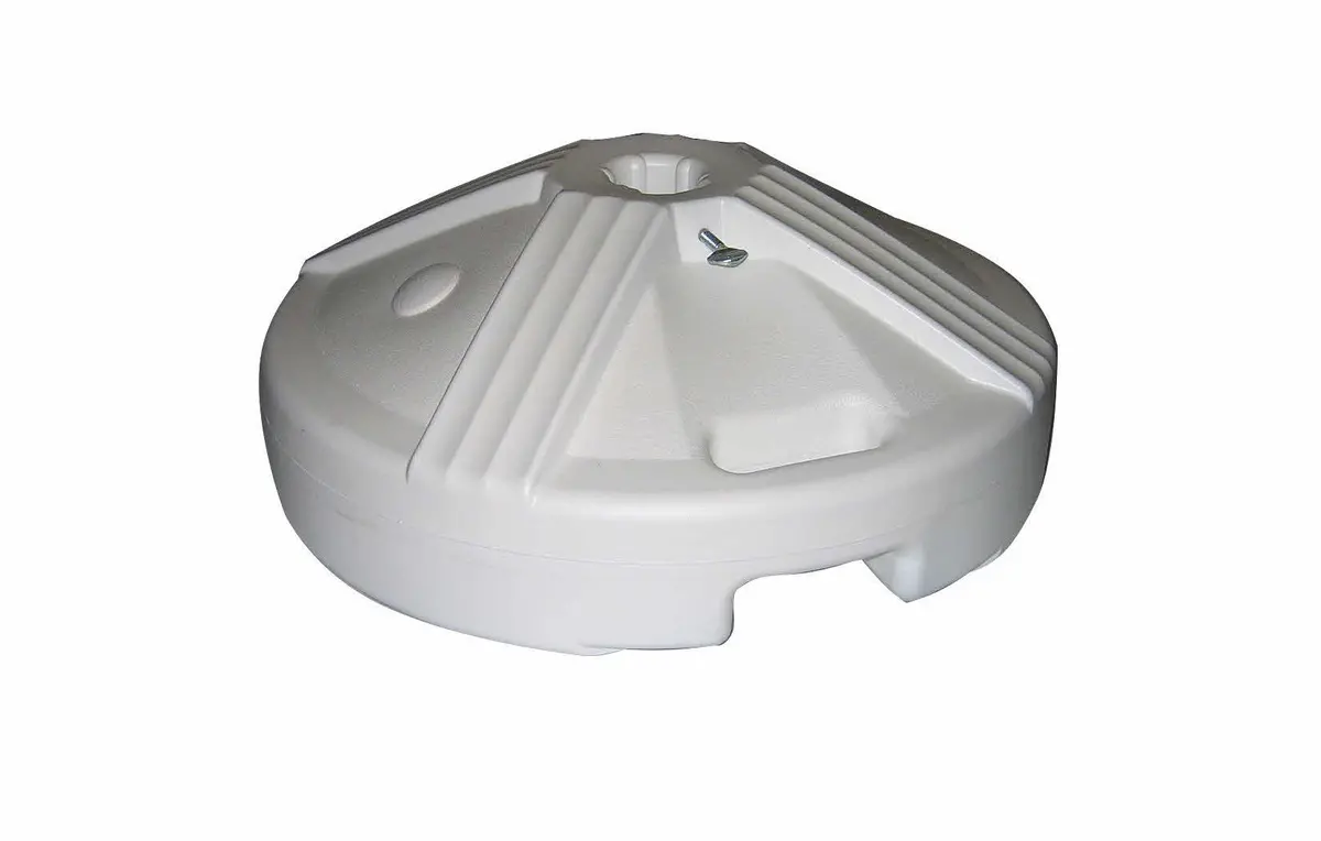 White Umbrella Base (Polypropylene)  - Factory Weighted To 50 Lbs. 1