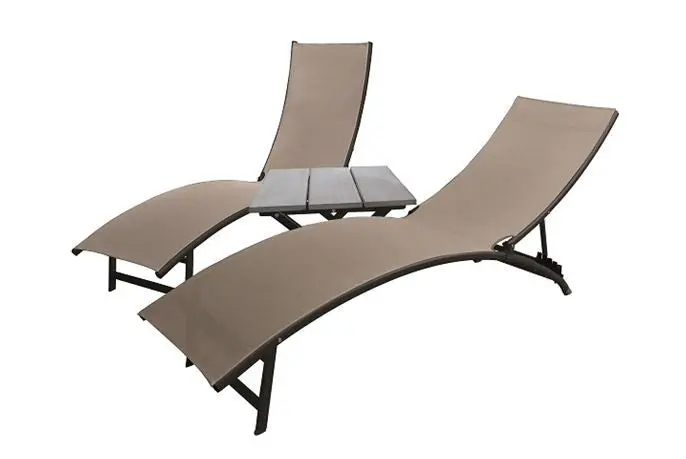 Midtown Sun Lounger 3 Pc Set - Aluminum (Cocoa) 1