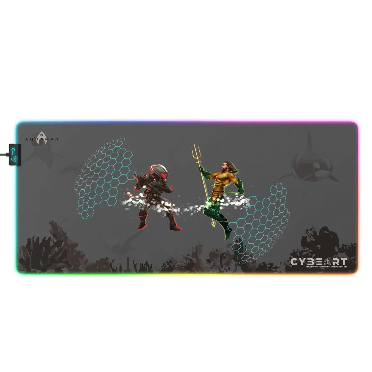 Aquaman Vs. Black Manta Gaming Mouse Pad 1