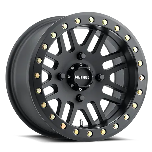 Aluminum Wheels 15X10 Mr406 Beadlock Utv Bolt Pattern 4 On 136 Offset 0 Lip Size 3.11 Matte Black Mb Method 1