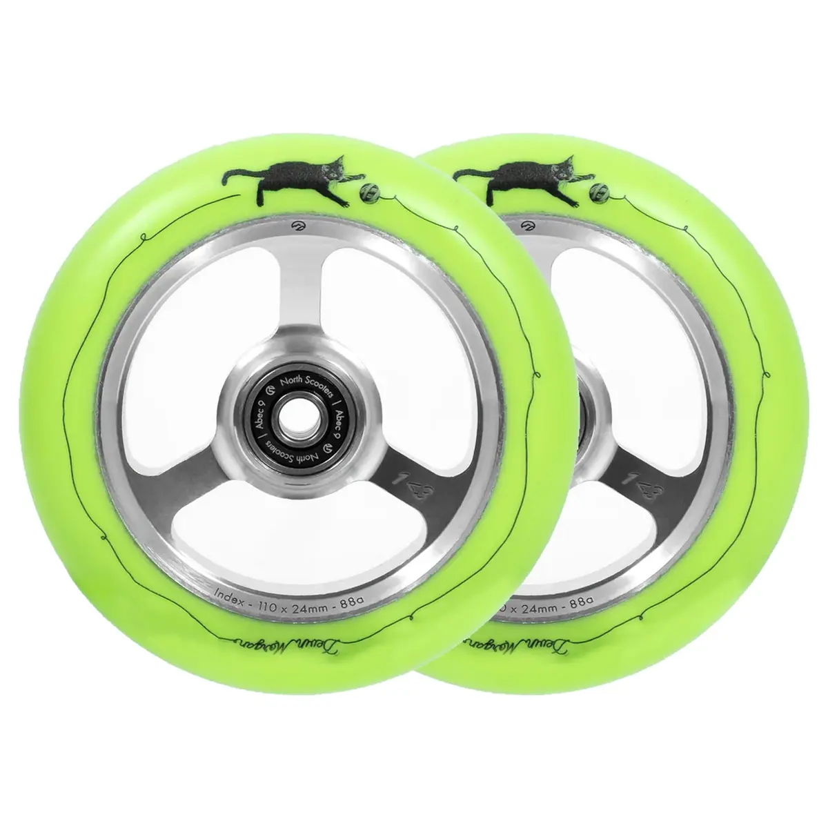 North G6 Pro Scooter Wheel - Devin Morgan - 110Mm - Green - Pair 1