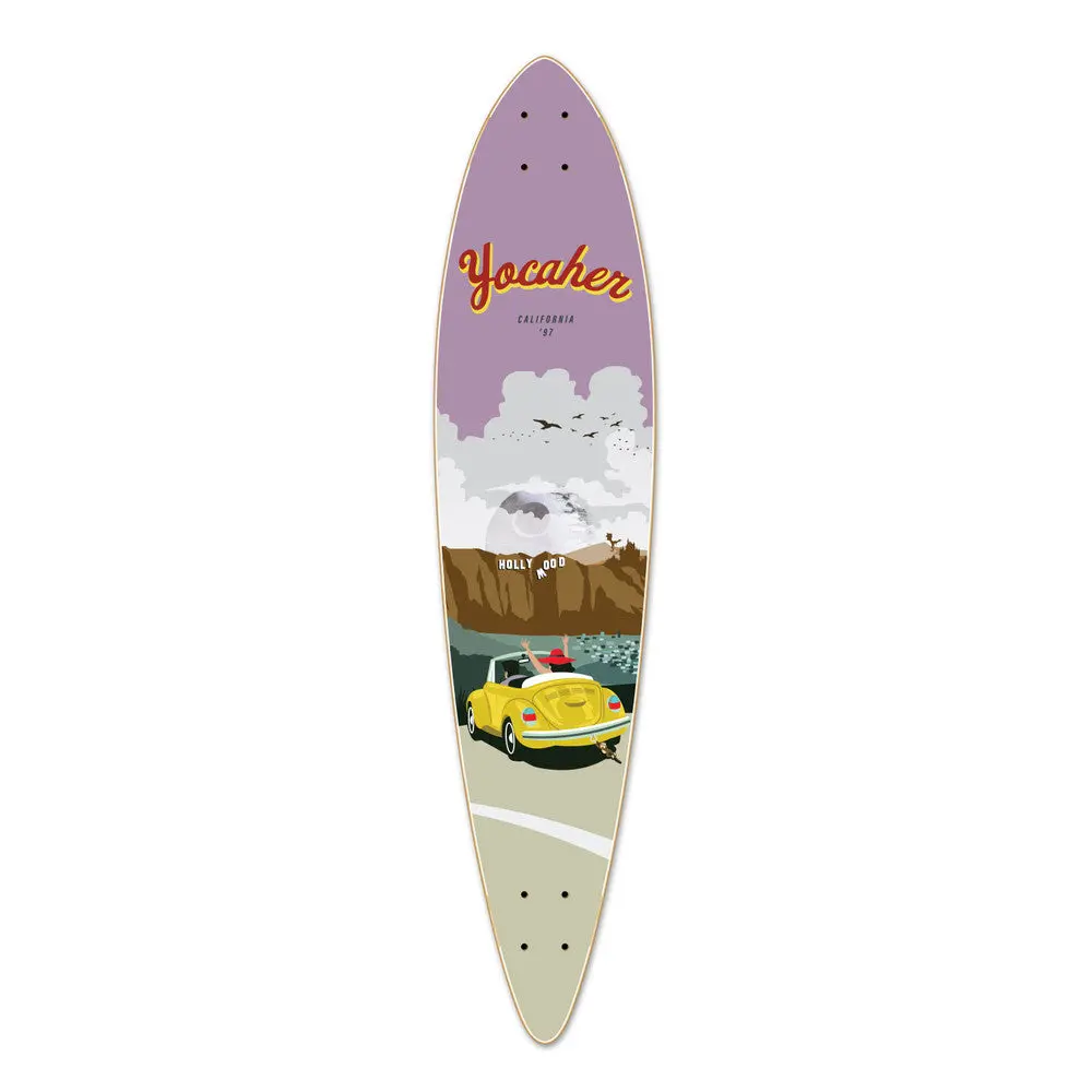 Yocaher Vw Beetle  Yellow 40" Pintail Longboard Deck 1