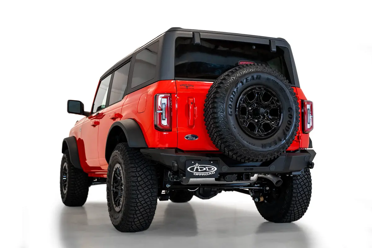 Ford Bronco 2021 - Up Rock Fighter Rear Bumper With Sensors In Hammer Black 1