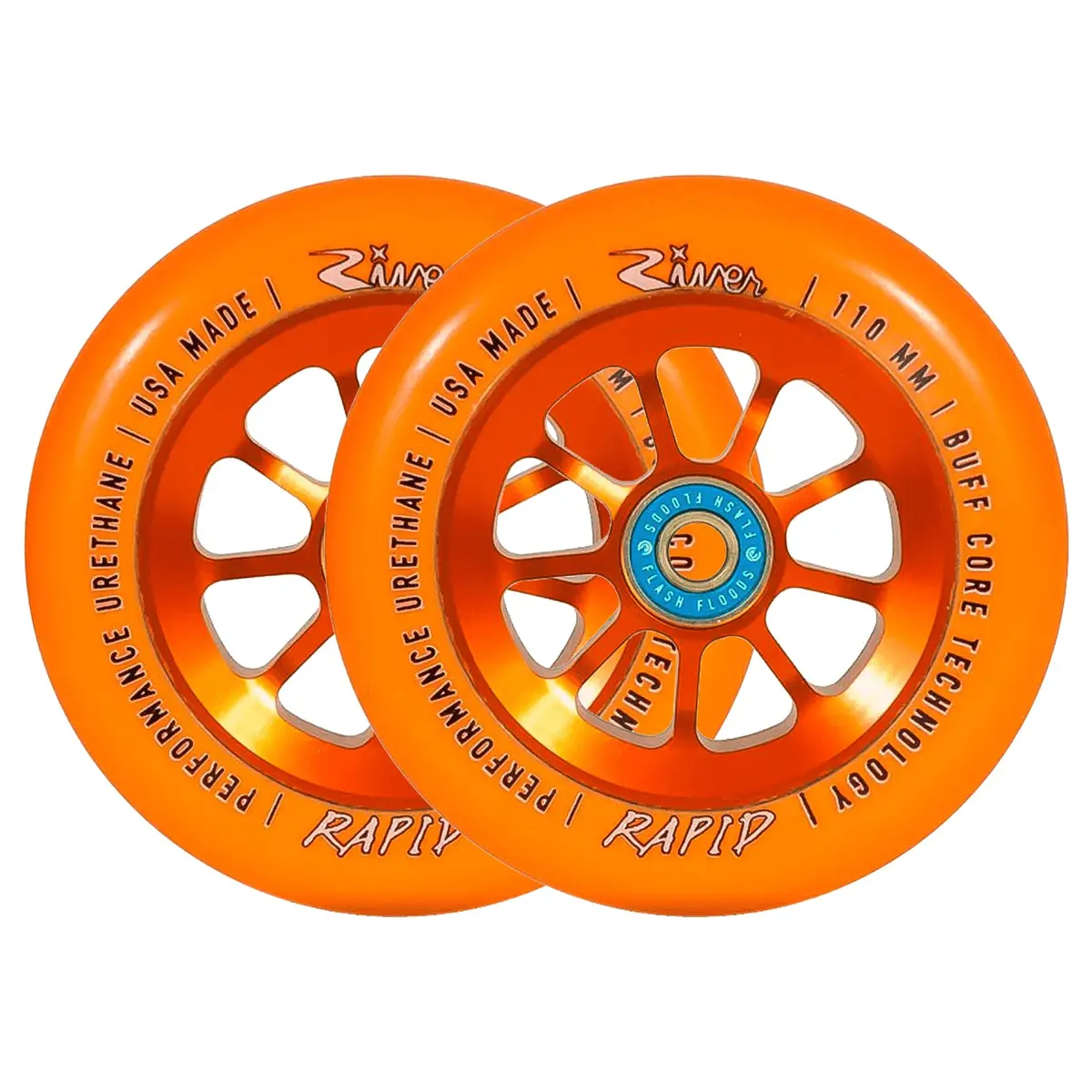 River Rapids Scooter Wheels - 110Mm - Sunset - Pair 1