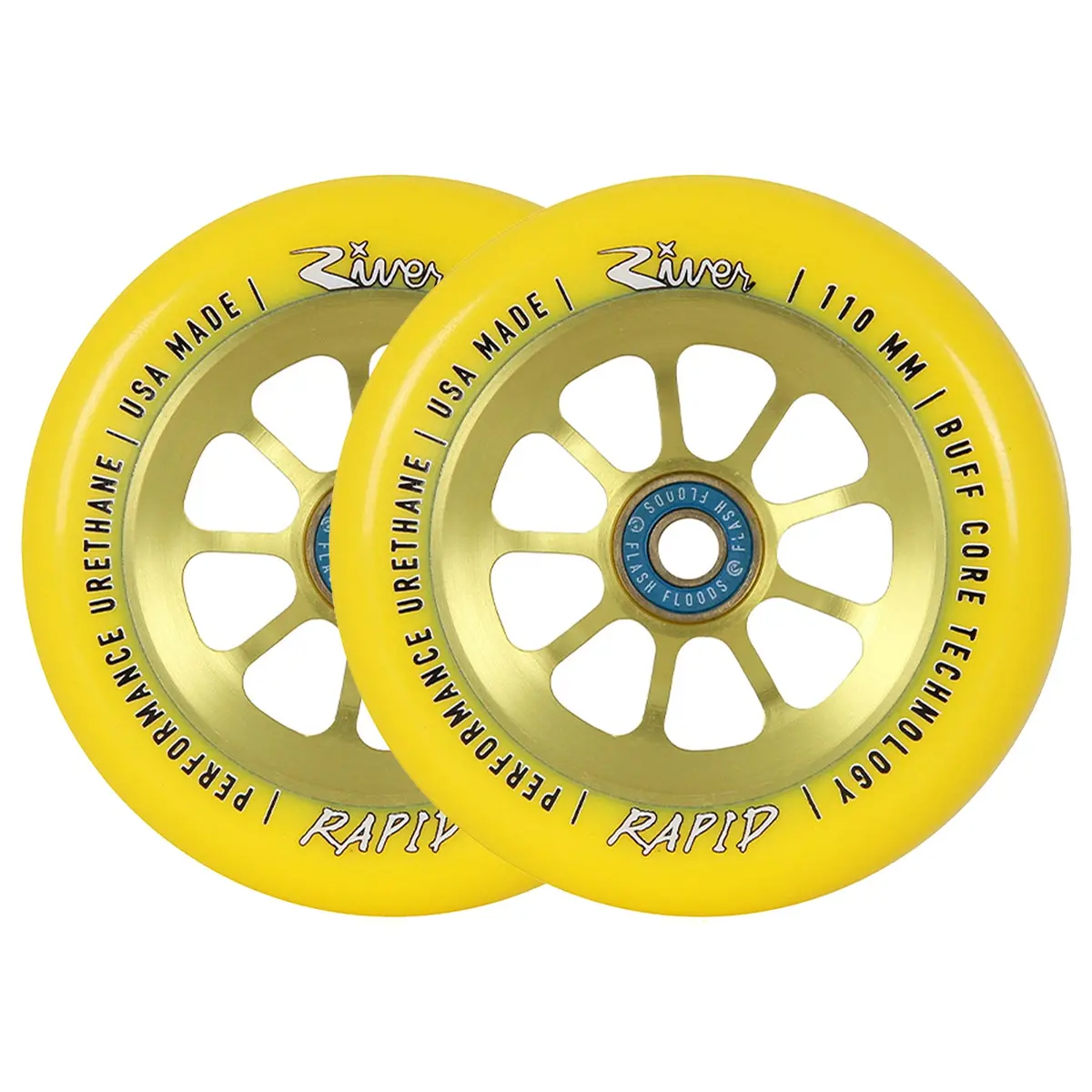 River Rapids Scooter Wheels - 110Mm - Sunrise - Pair 1