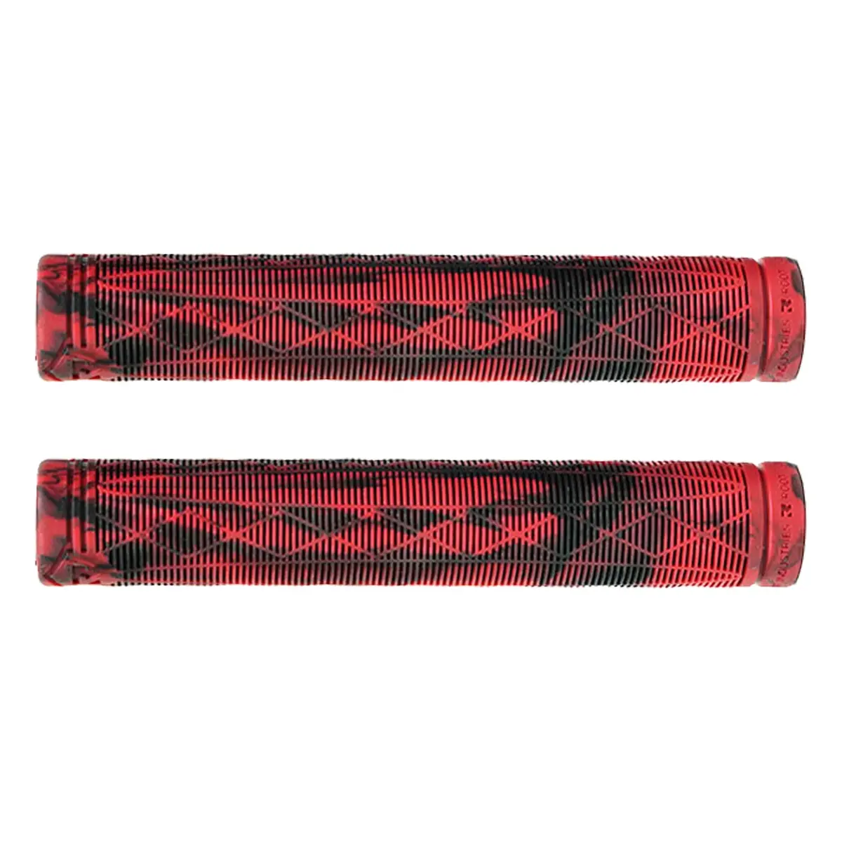 Root Industries Fractal Scooter Grips - Red / Black 1