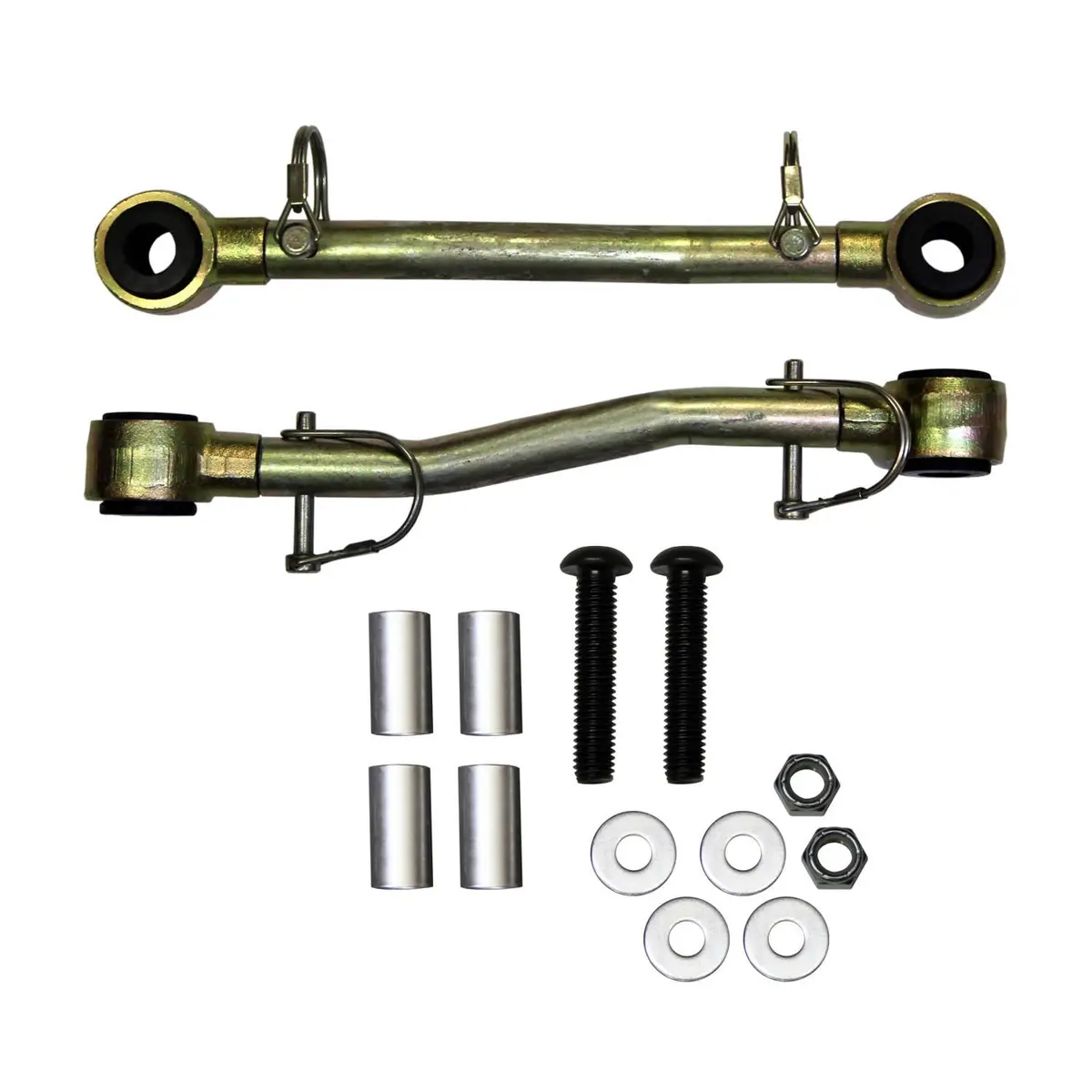 Sway Bar Extended End Links Disconnect Front Lift Height 2-5 Inch Double Black Rubber Bushings 07-18 Wrangler Jk Skyjacker 1