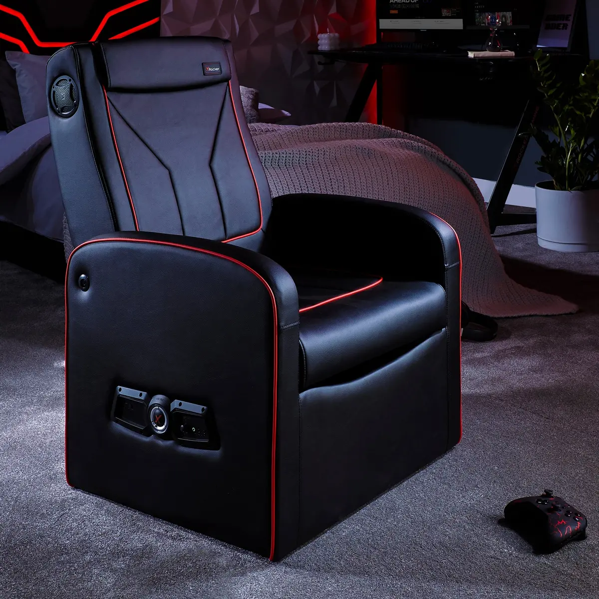 Shift Luxe Jr 2.1 Audio Ottoman Gaming Chair For Kids - Black 1