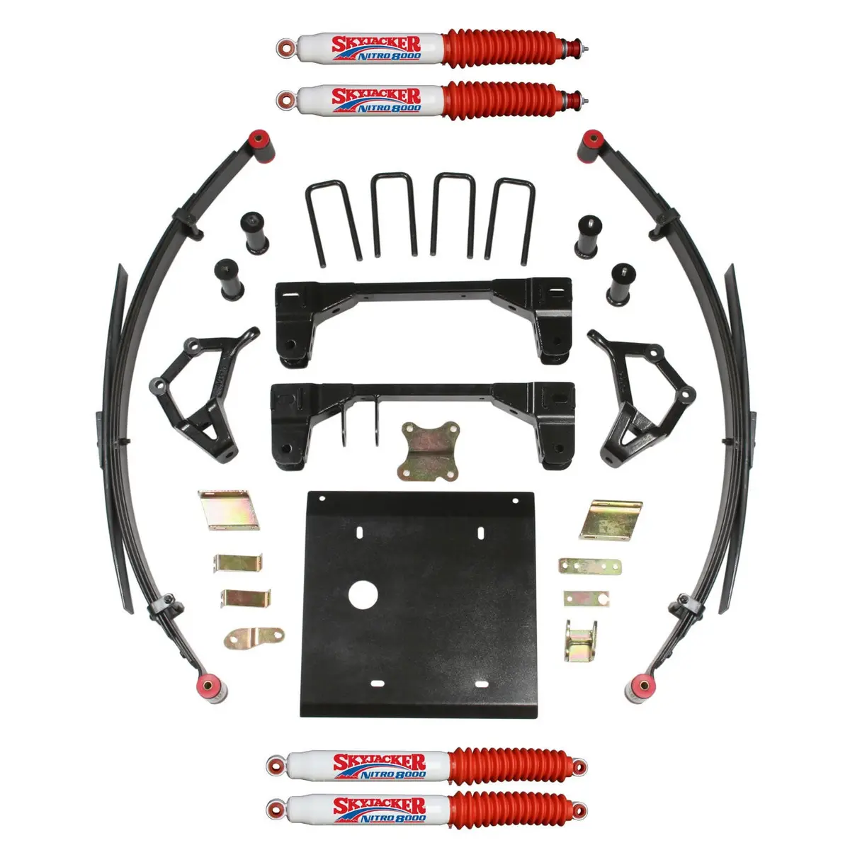Suspension Lift Kit 86-89 4 Runner W/Shock Nitro Shocks 4 Inch Lift 3.25 Inch Wide Rear U-Bolts Red Skyjacker 1