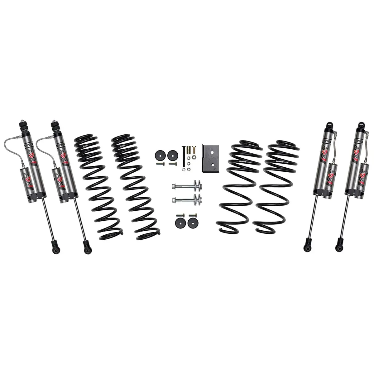 2.5 Inch Suspension Lift System With Adx 2.0 Remote Reservoir Shocks 97-06 Jeep Wrangler Tj Skyjacker 1