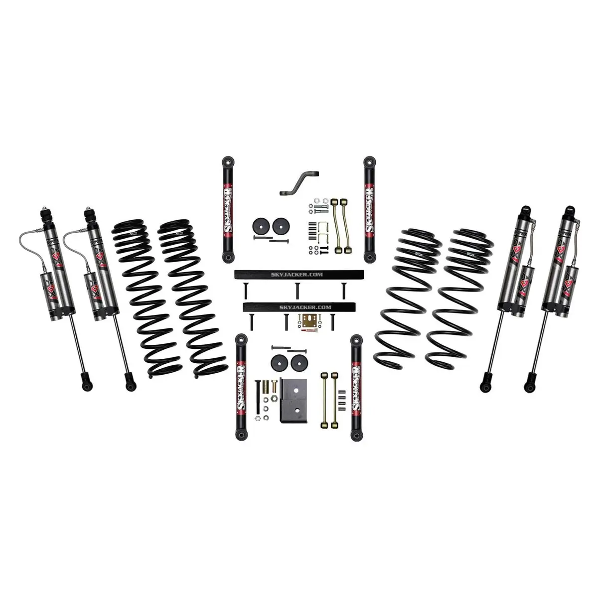 4 Inch Suspension Lift System With Adx 2.0 Remote Reservoir Shocks With Lower Links 03-06 Jeep Wrangler Tj Skyjacker 1