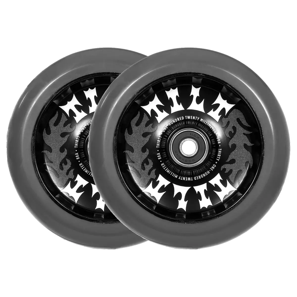 Tilt Flame Scooter Wheels - Selects - 120Mm - Flame - Pair 1