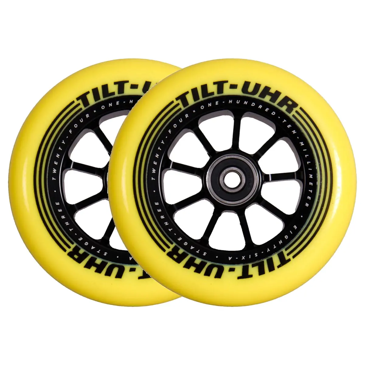 Tilt Uhr Scooter Wheels - 110Mm - Yellow - Pair 1