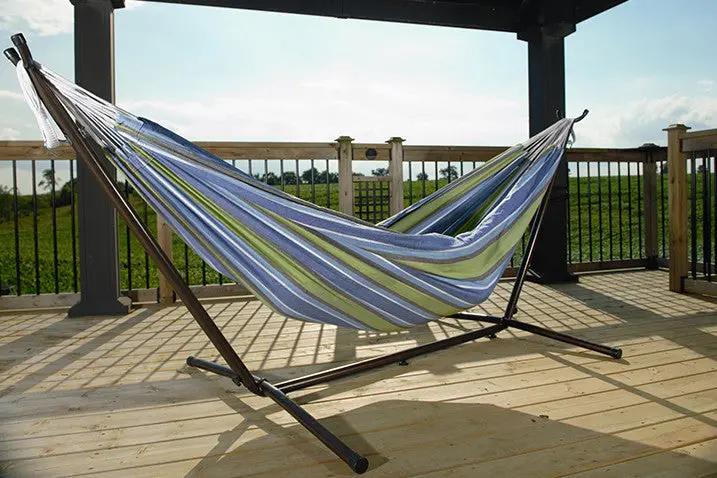 Uhsdo9-24 Double Cotton Hammock With Stand (9Ft) Color: Oasis 1