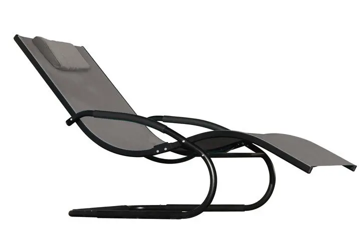 Wave Lounger - Aluminum- Black Chrome 1