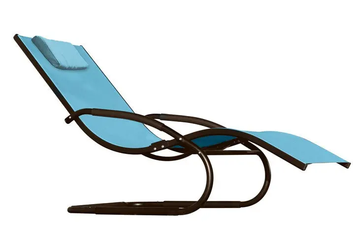 Wave Lounger - Aluminum- Sky Blue 1