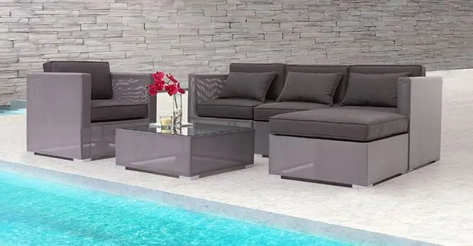 Clear Water Bay Sectional Set (6 Pc) By Zuo Vive 1