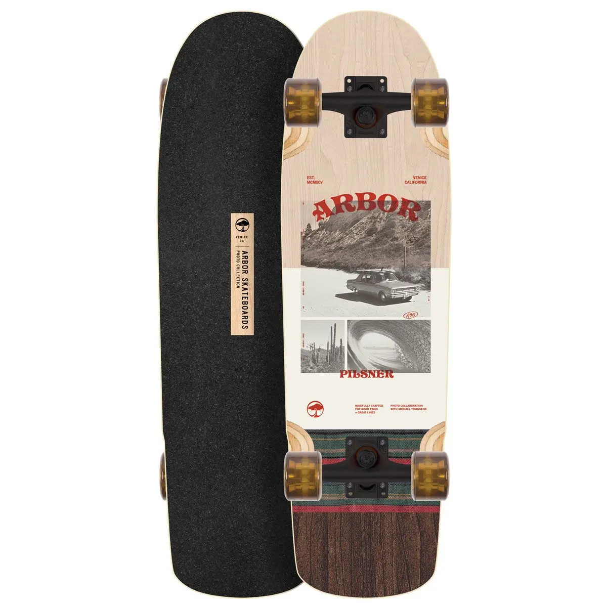Arbor Pilsner Photo 28.75" Cruiser Longboard Skateboard 1