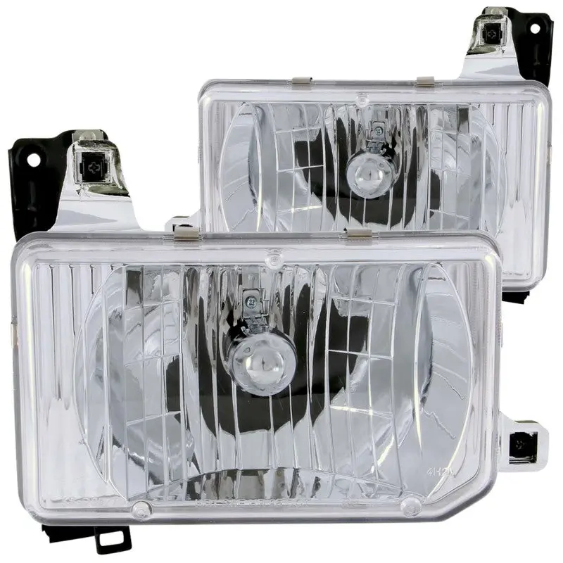 Anzo 1988-1989 Nissan Hardbody Crystal Headlights Chrome 1