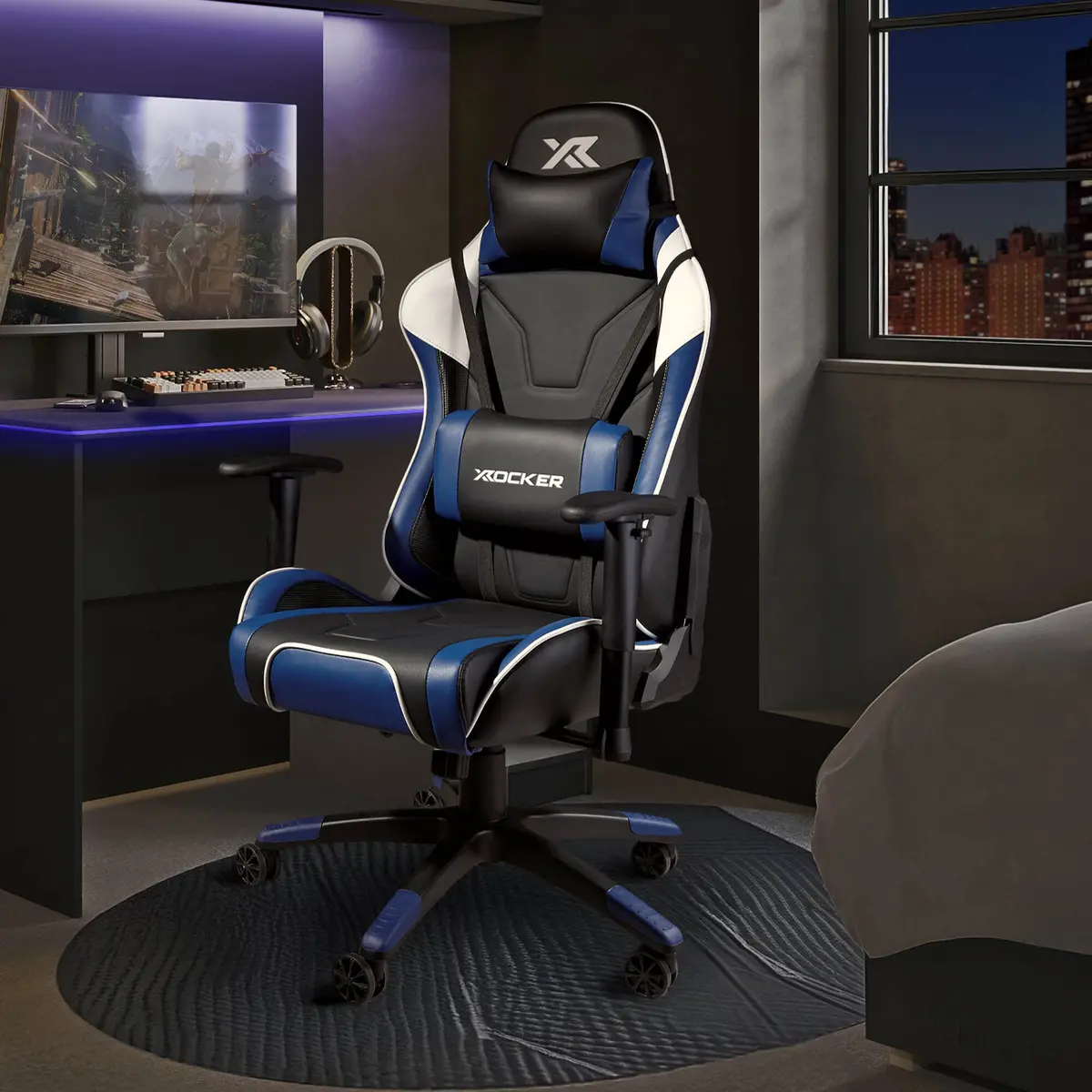 Agility Esport Ergonomic Gaming Chair - Black / Blue 1