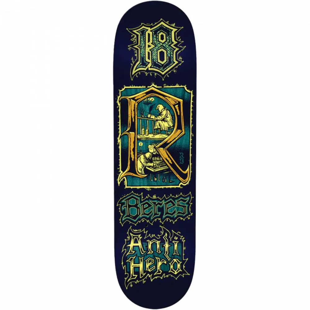 Antihero Beres Medieval 8.5" Navy Skateboard Deck 1