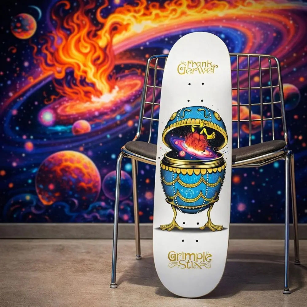 Antihero Gerwer Grimple Stix Fabrage Egg 9.1" White Skateboard Deck 1
