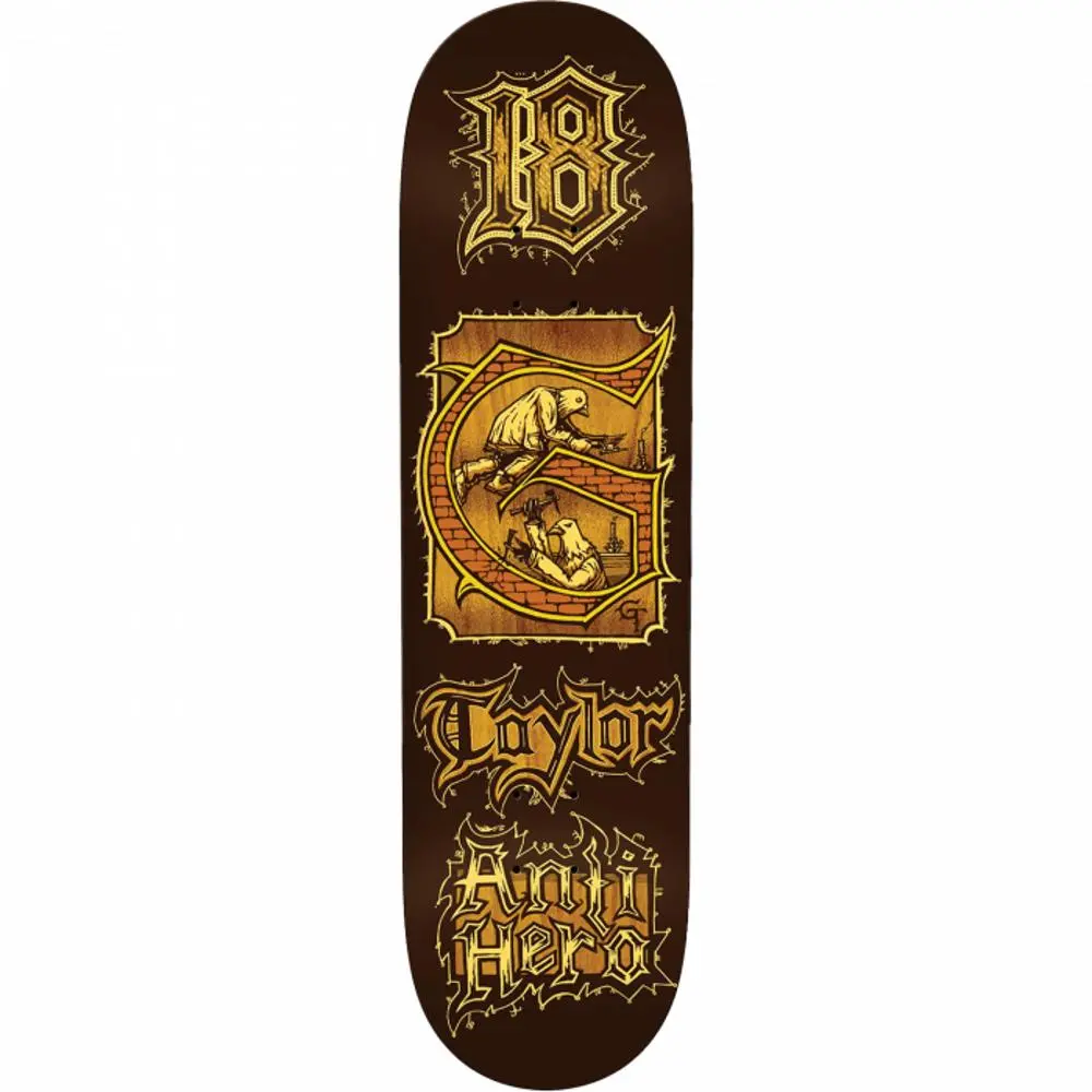 Antihero Taylor Medieval 8.38" Brown Skateboard Deck 1