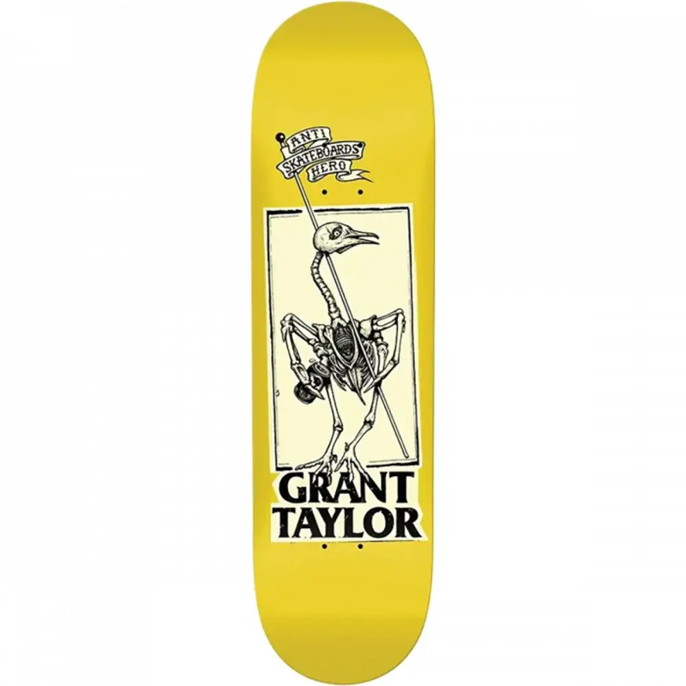 Antihero Taylor Pigeon Vision 8.25" Yellow Skateboard Deck 1