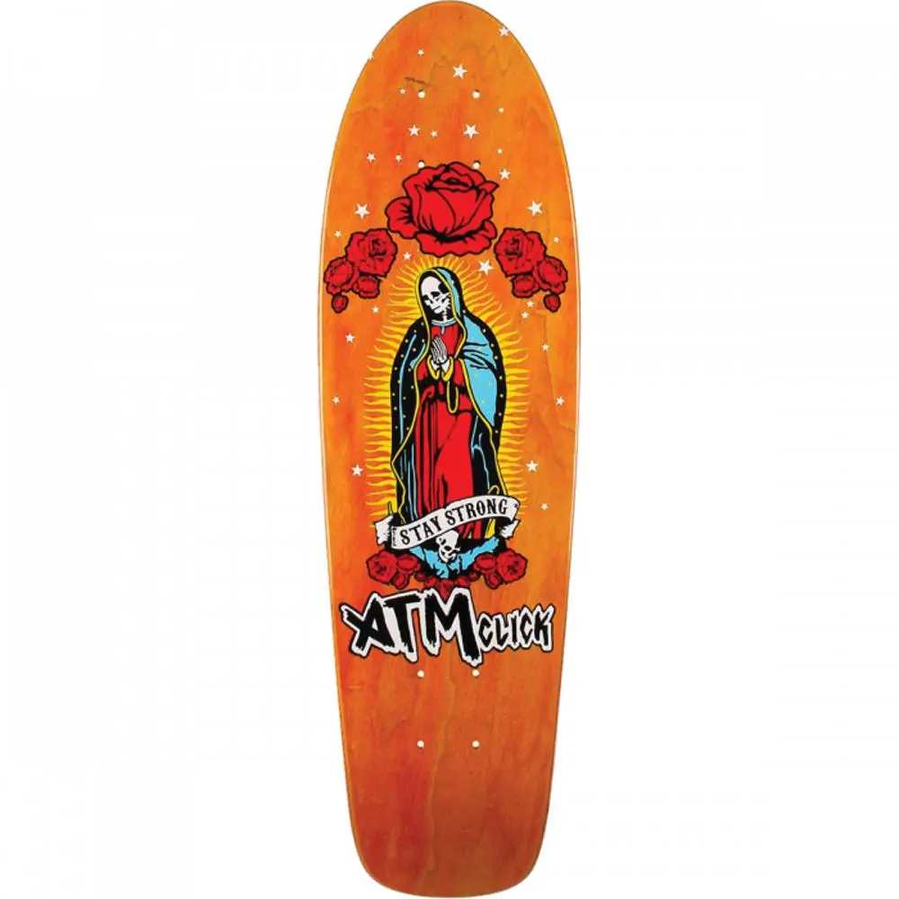 Atm Mary Cruiser 7.6" Orange Skateboard Deck 1
