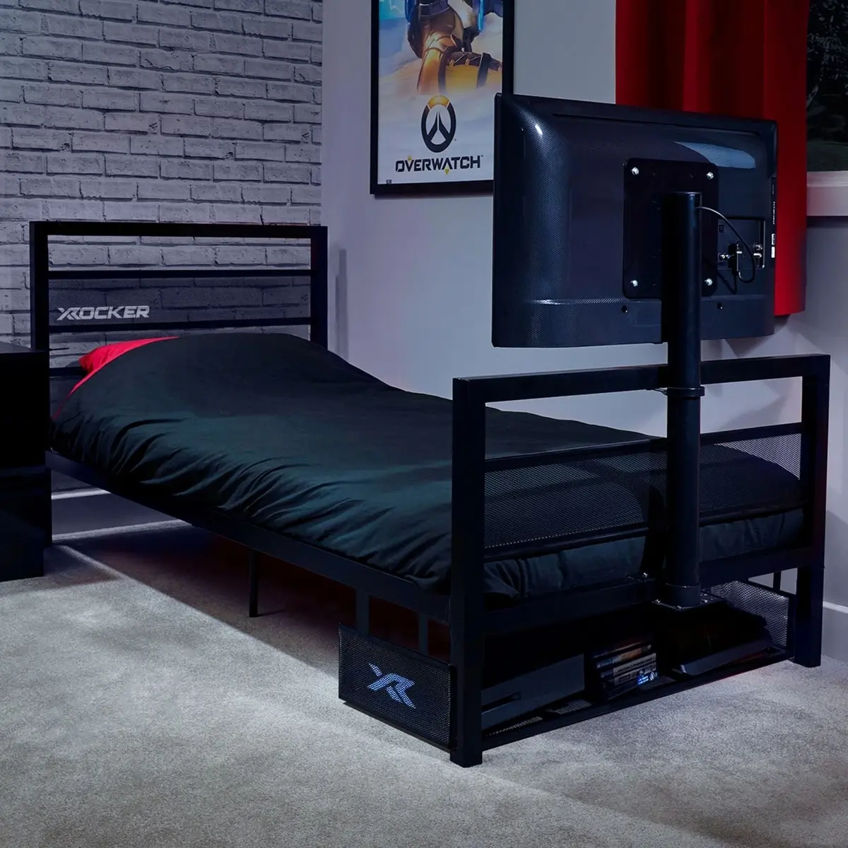 Basecamp Single Gaming Tv Bed - Black 1