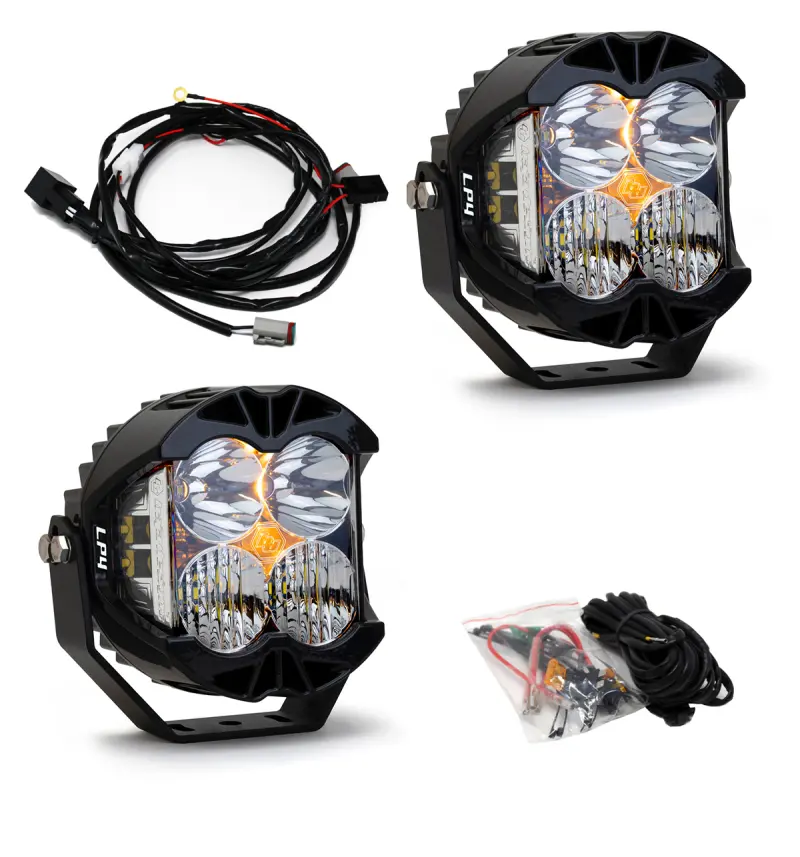 Baja Designs Jeep Jl/Jt Rubicon Steel Bumper Led Light Kit Lp4 W/Upfitter 1