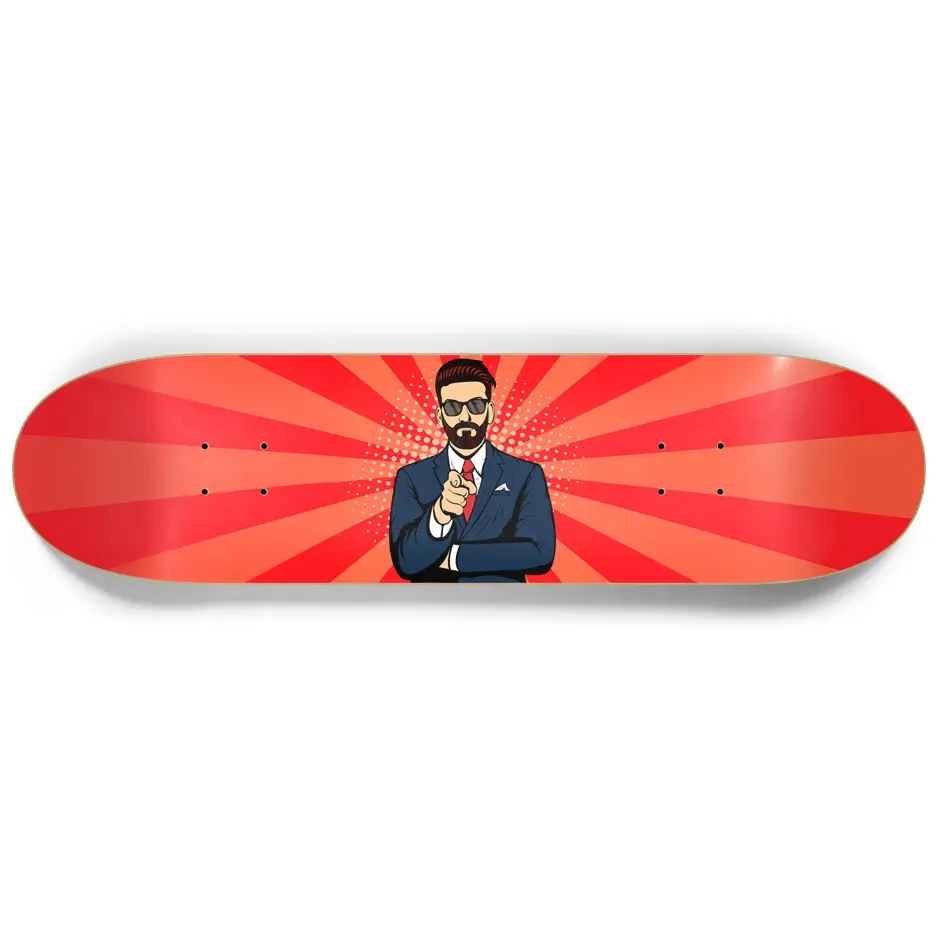 Pop Art Businessman 8.25" Skateboard Or Wall Art 1