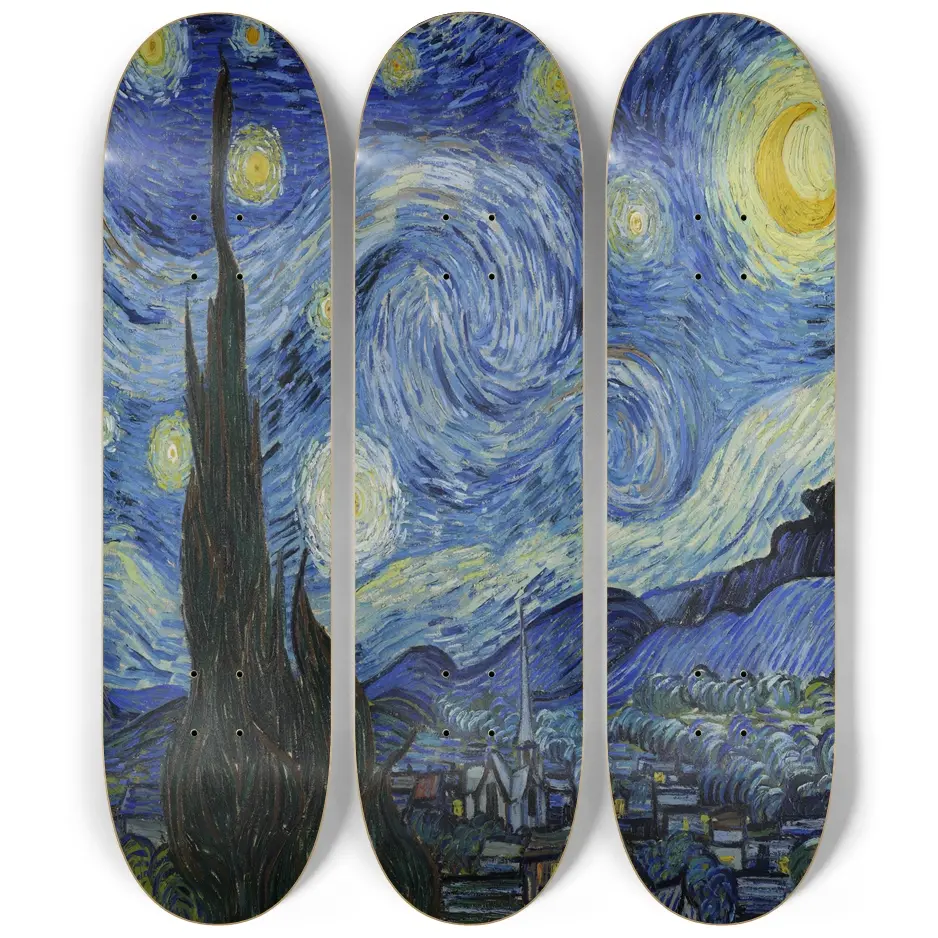 Starry Night 3 Boards Wall Art 1