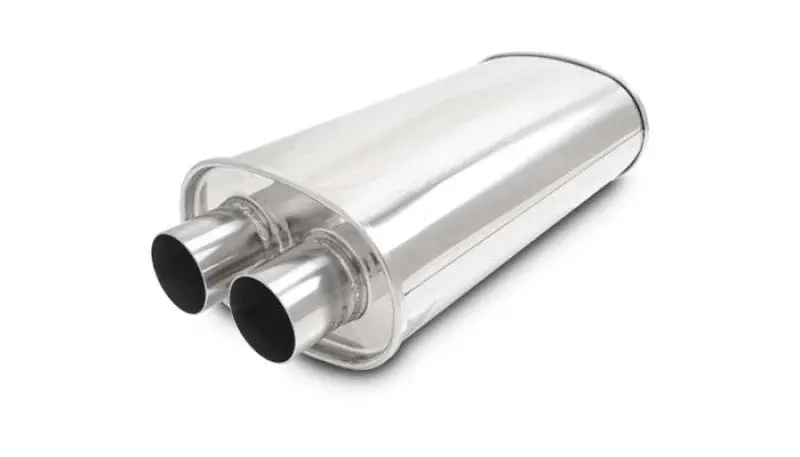 Vibrant Universal Streetpower 2.25In Stainless Steel Dual In-Out Oval Muffler 1