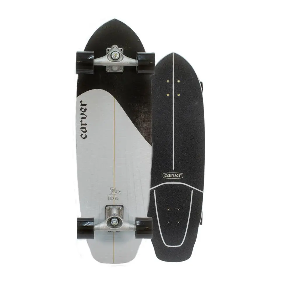 Carver Black Tip Surfskate 32" Cruiser With Cx Raw (V4) Trucks 1