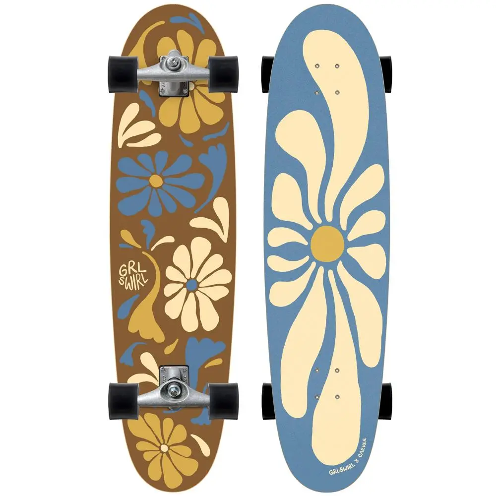 Carver X Grlswirl Longswirl Surfskate 38" Longboard With Cx Raw Trucks 1