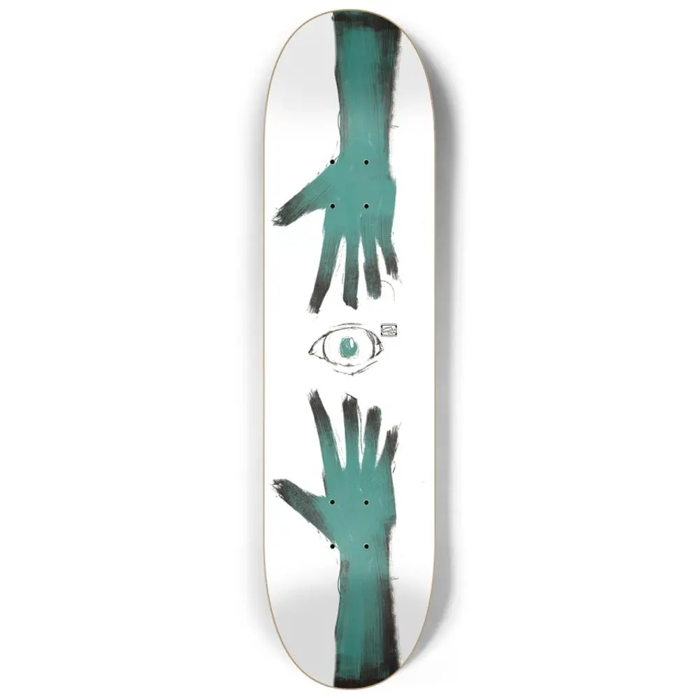 Catch The Eye Green Custom 8.25" Skateboard Or Wall Art 1