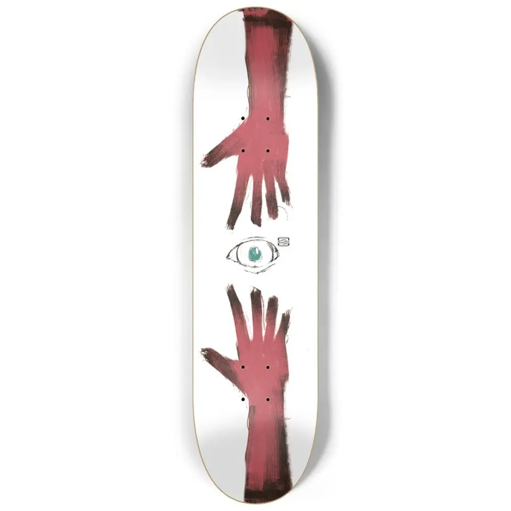 Catch The Eye Red Custom 8.25" Skateboard Or Wall Art 1