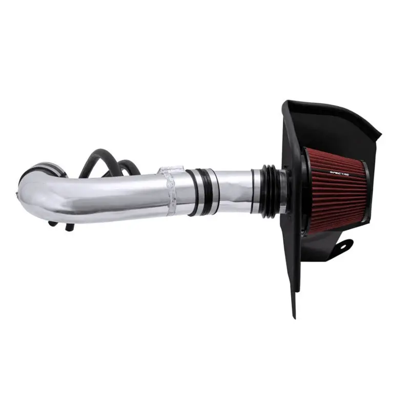 Spectre 04-14 Nissan Titan V8-5.6L F/I Air Intake Kit - Polished W/Red Filter 1