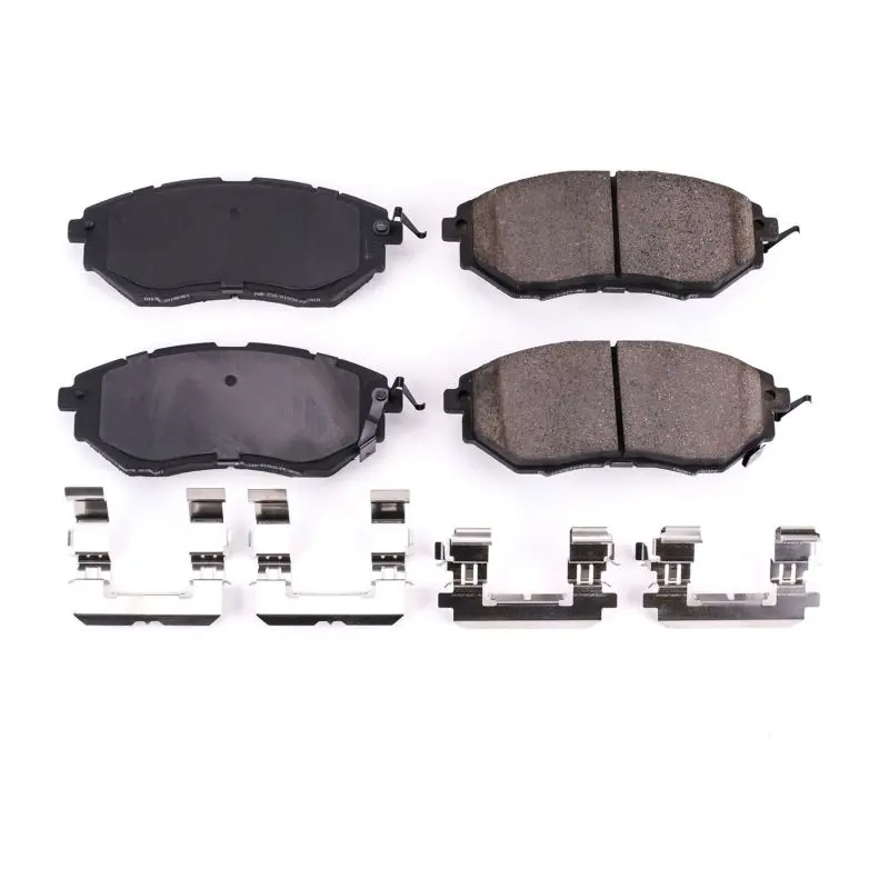 Power Stop 06-07 Subaru B9 Tribeca Front Z17 Evolution Ceramic Brake Pads W/Hardware 1