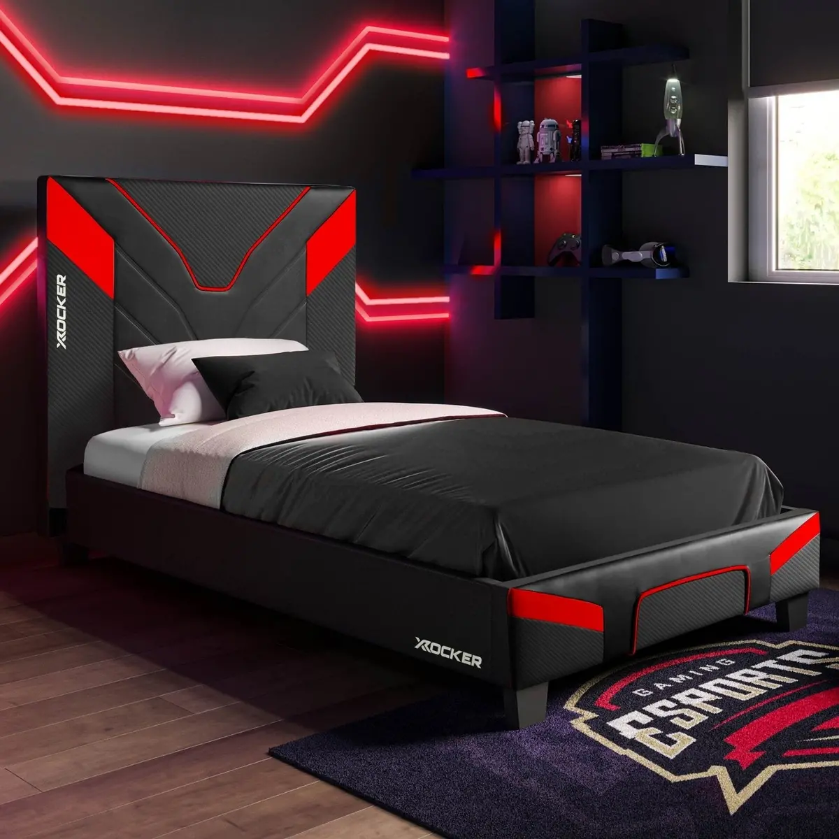 Cerberus Mkii Gaming Bed In A Box - Carbon Red (3 Sizes) 1