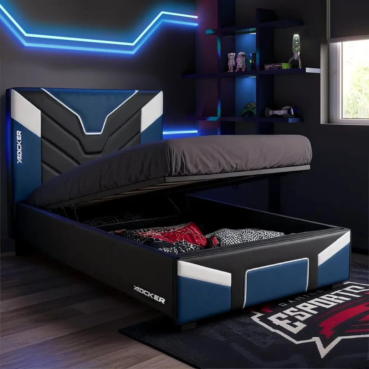 Cerberus Mkii Ottoman Gaming Bed - Blue (3 Sizes) 1