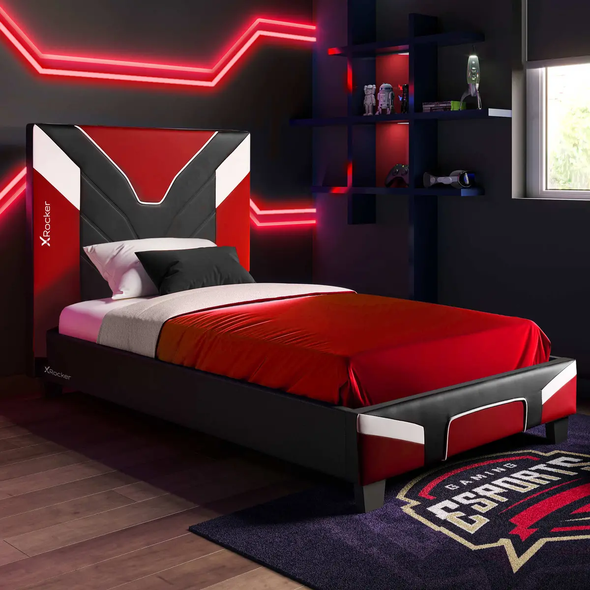 Cerberus Mkii Gaming Bed In A Box - Red (3 Sizes) 1