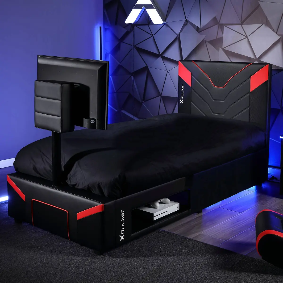 Cerberus Twist Single Tv Gaming Bed - Black / Red 1