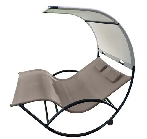 Double Chaise Rocker - Aluminum (Cocoa) 1